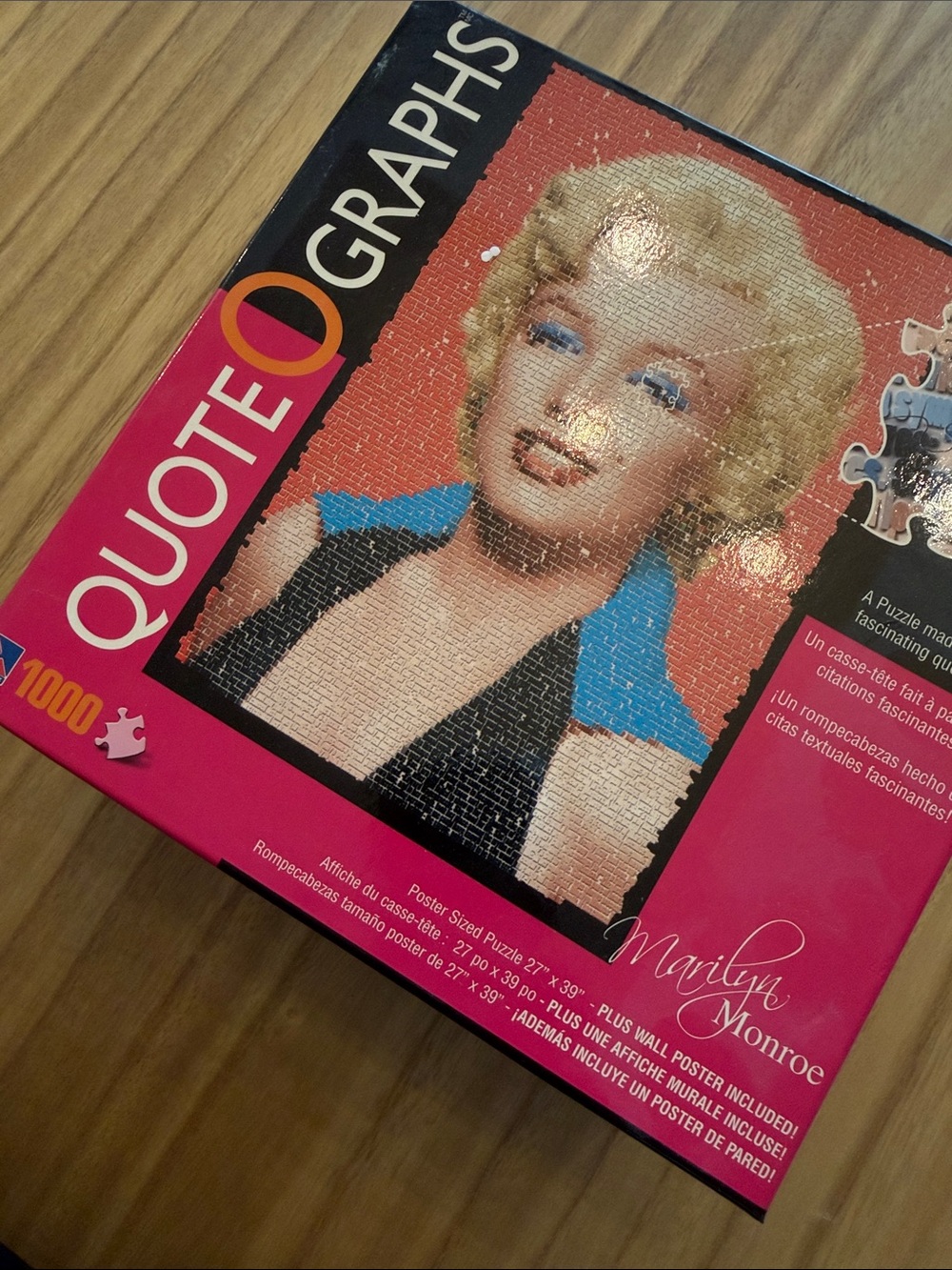 Marilyn Monroe Pink 1000-Piece Puzzle